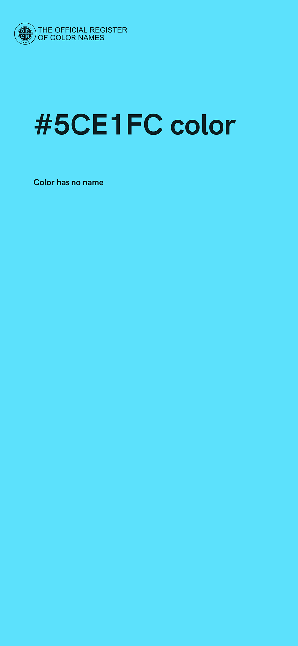 #5CE1FC color image