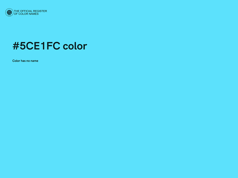 #5CE1FC color image