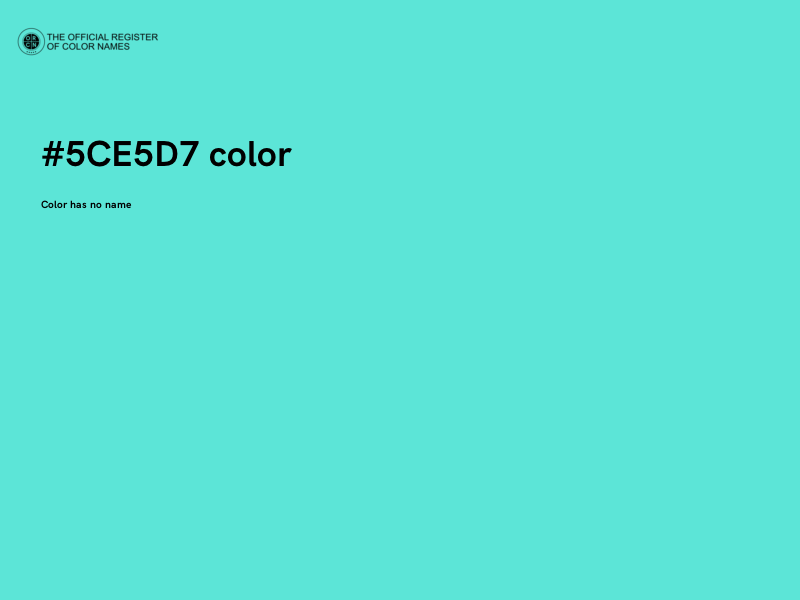 #5CE5D7 color image
