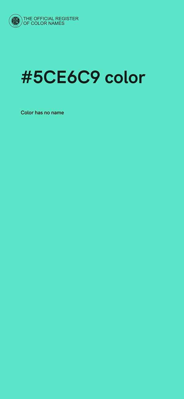 #5CE6C9 color image