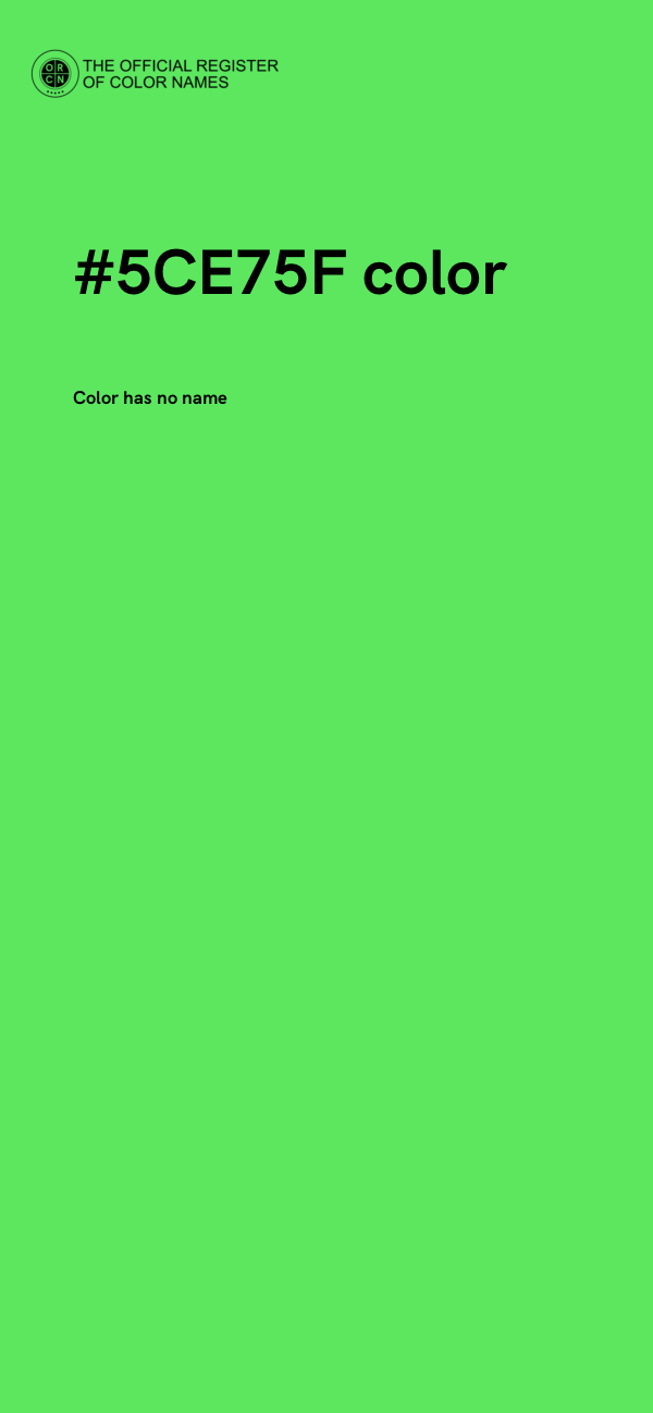 #5CE75F color image