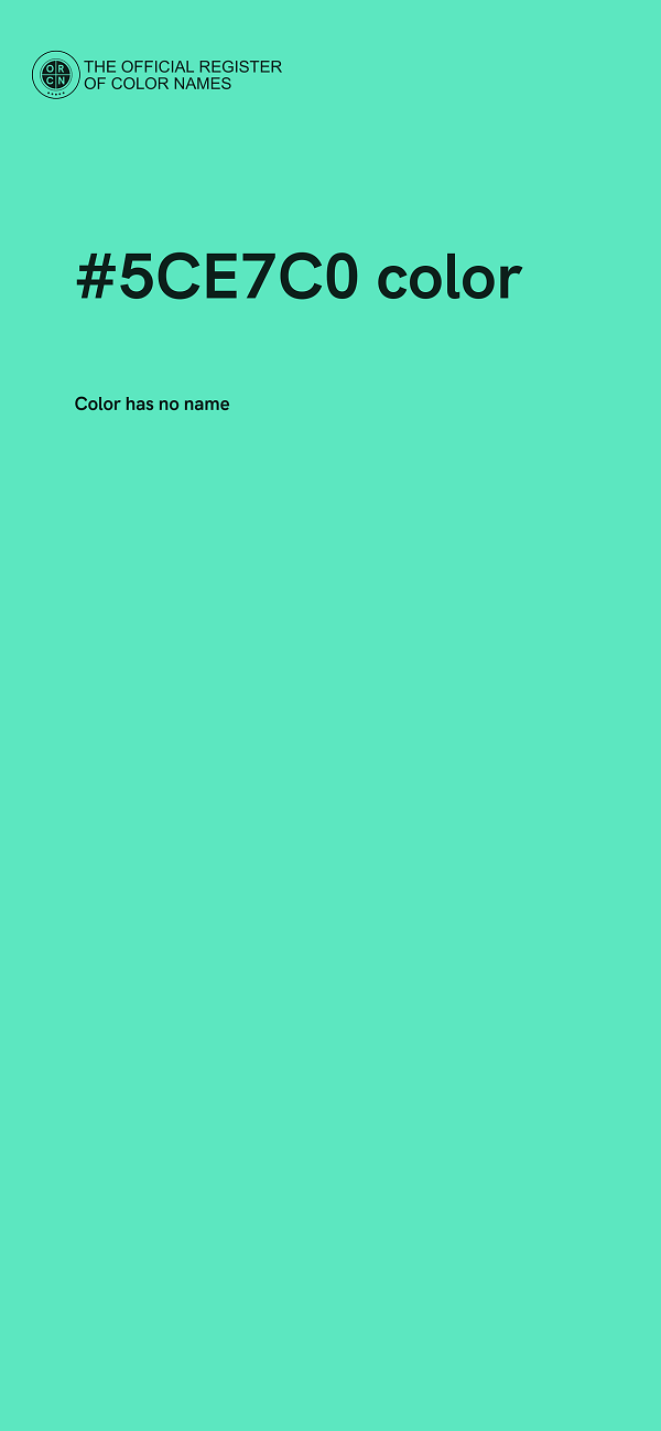 #5CE7C0 color image