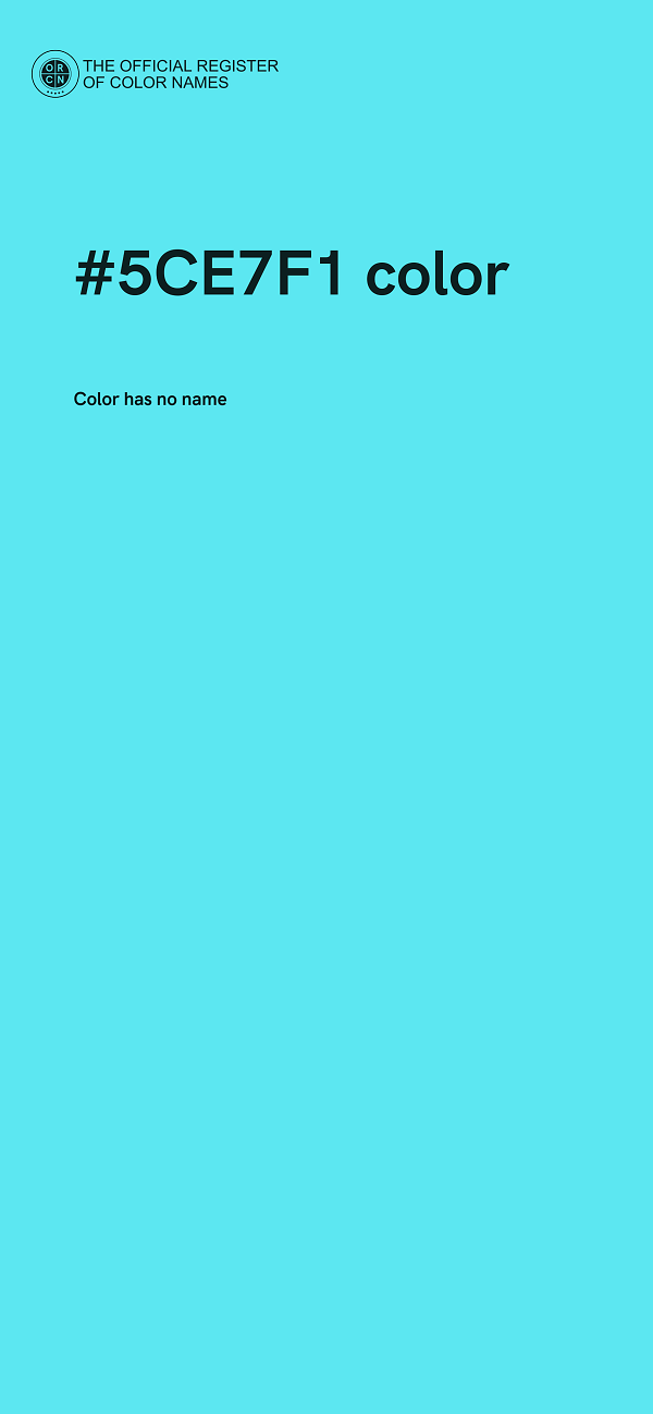 #5CE7F1 color image