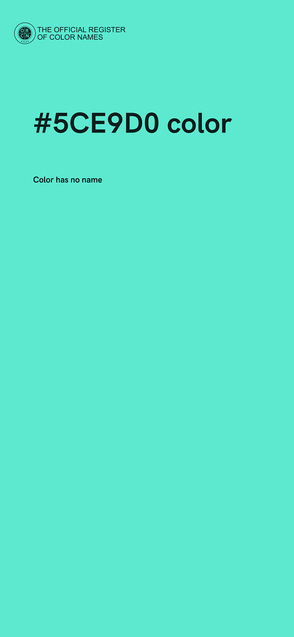 #5CE9D0 color image