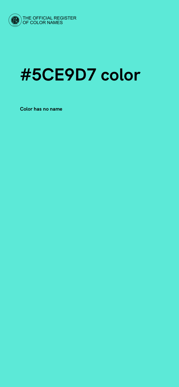 #5CE9D7 color image
