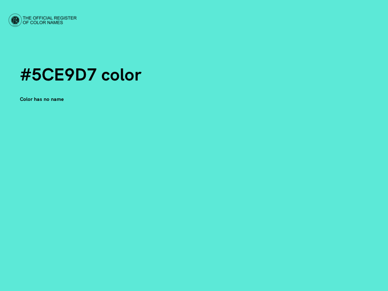 #5CE9D7 color image