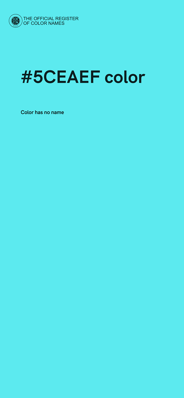 #5CEAEF color image