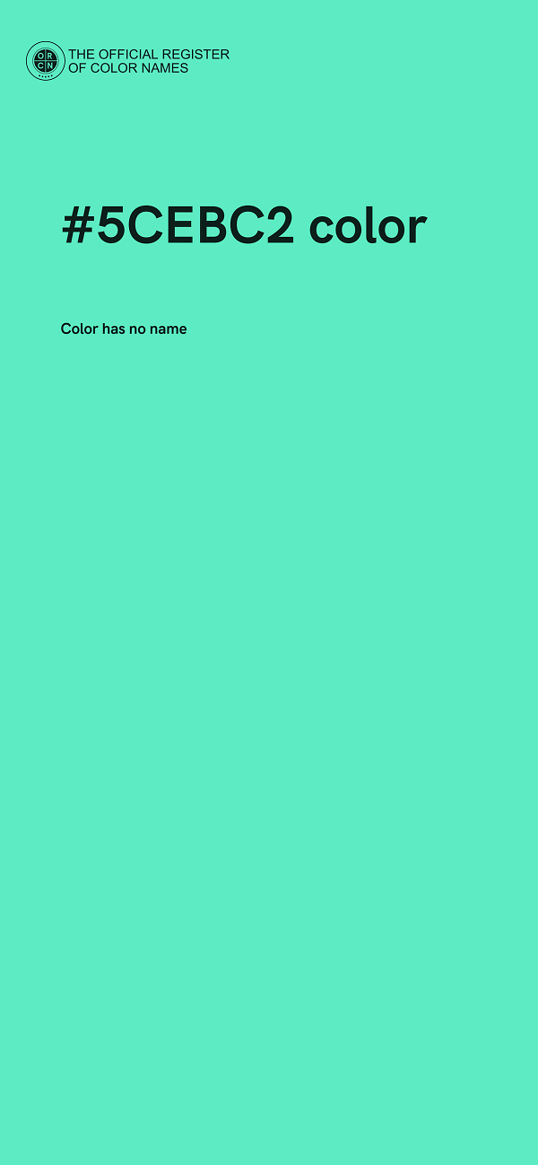 #5CEBC2 color image