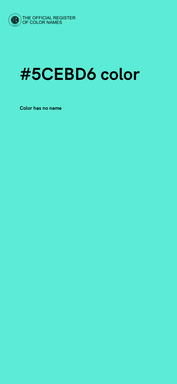 #5CEBD6 color image