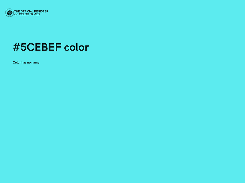 #5CEBEF color image