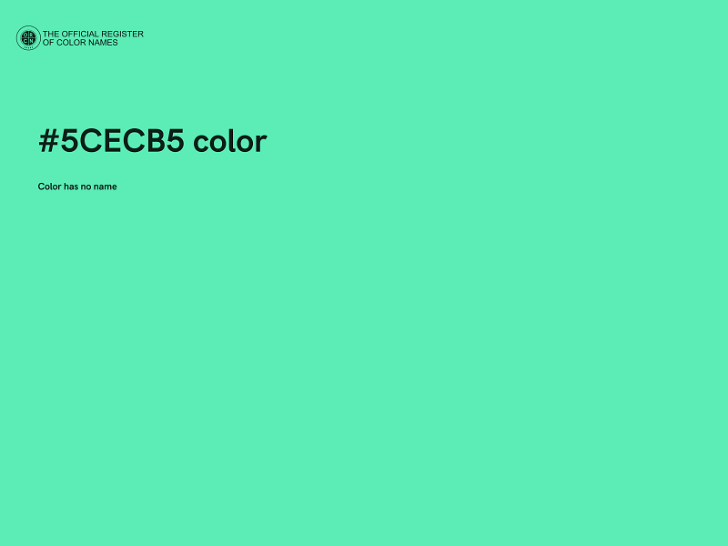 #5CECB5 color image