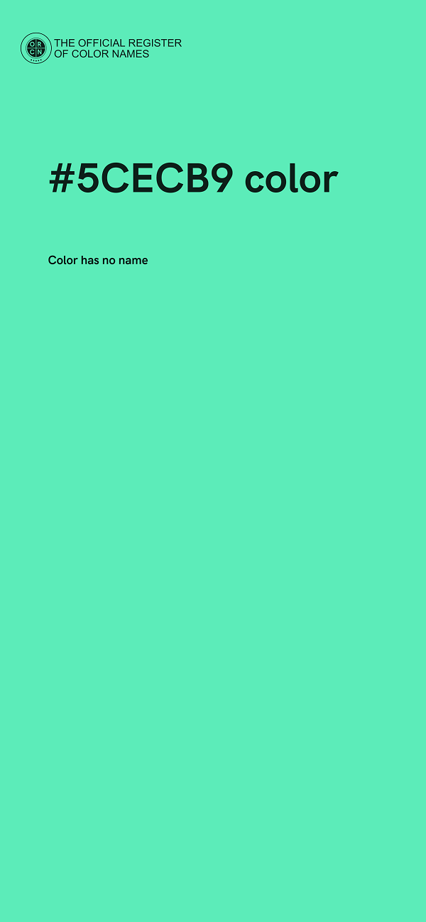 #5CECB9 color image