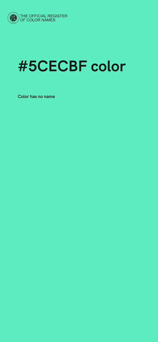#5CECBF color image
