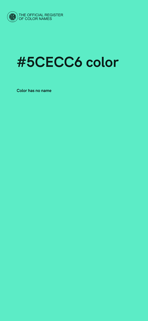 #5CECC6 color image