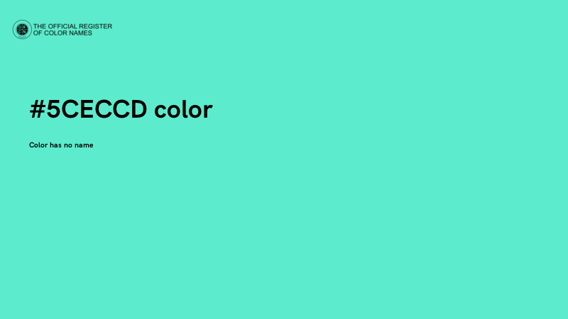#5CECCD color image