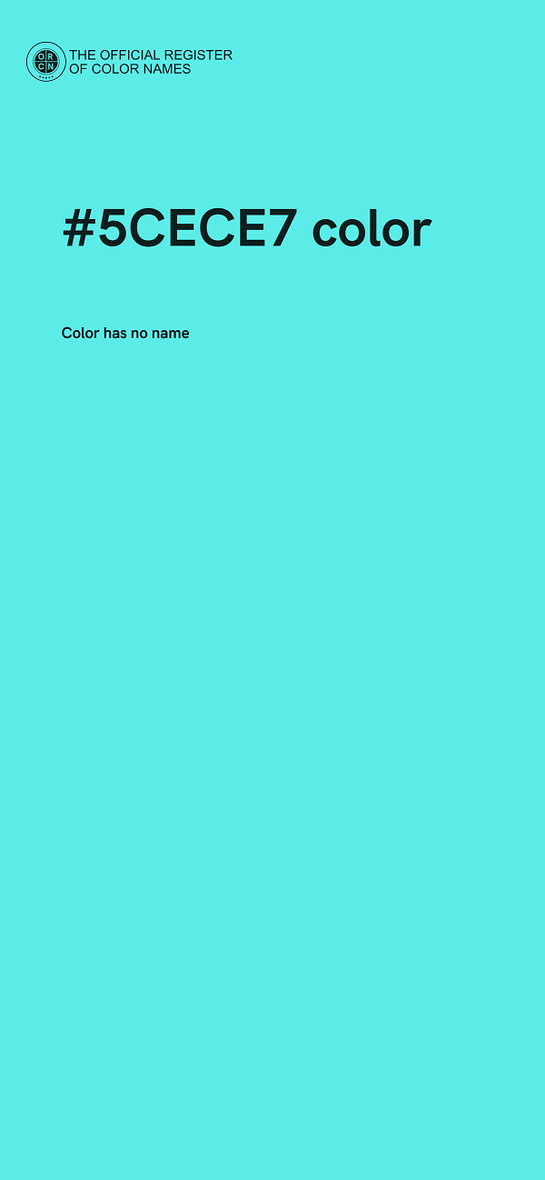 #5CECE7 color image