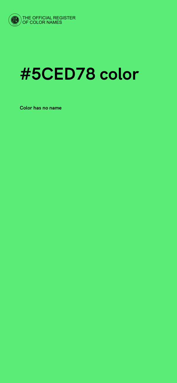 #5CED78 color image