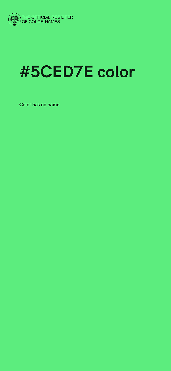 #5CED7E color image