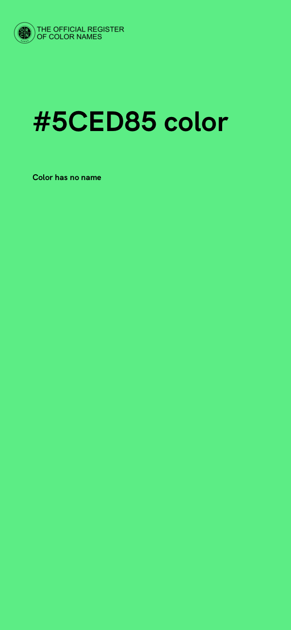 #5CED85 color image