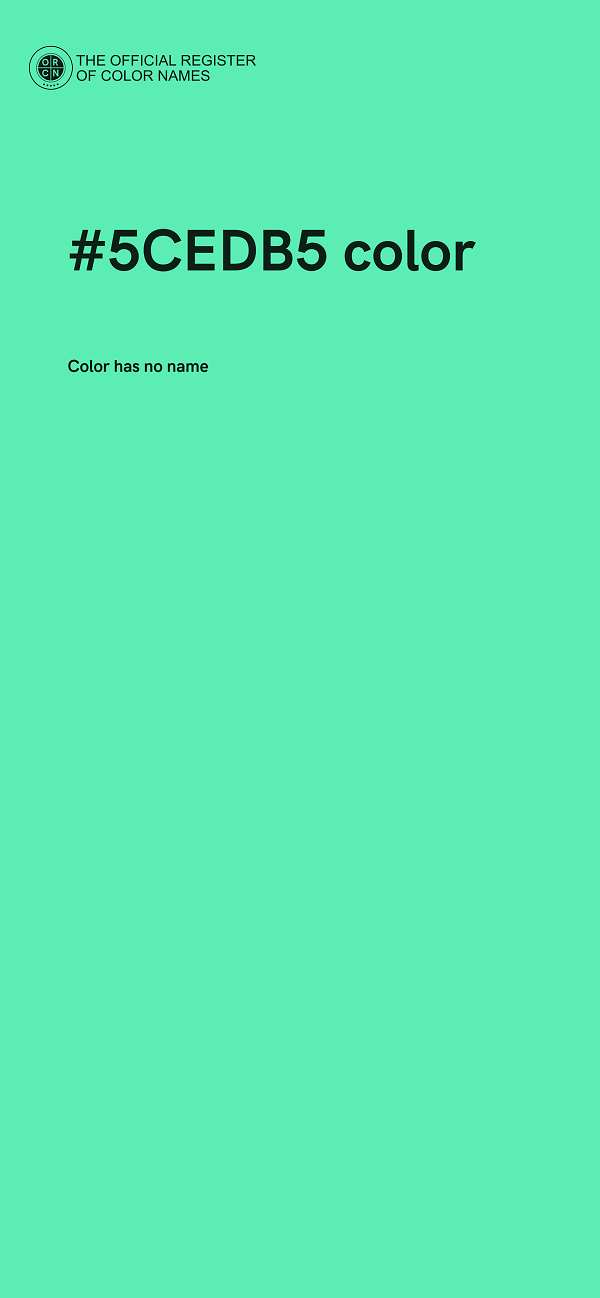 #5CEDB5 color image