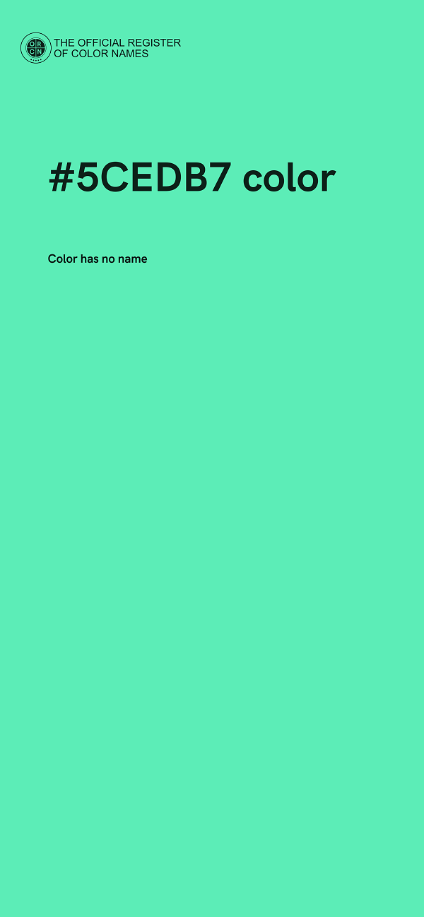 #5CEDB7 color image