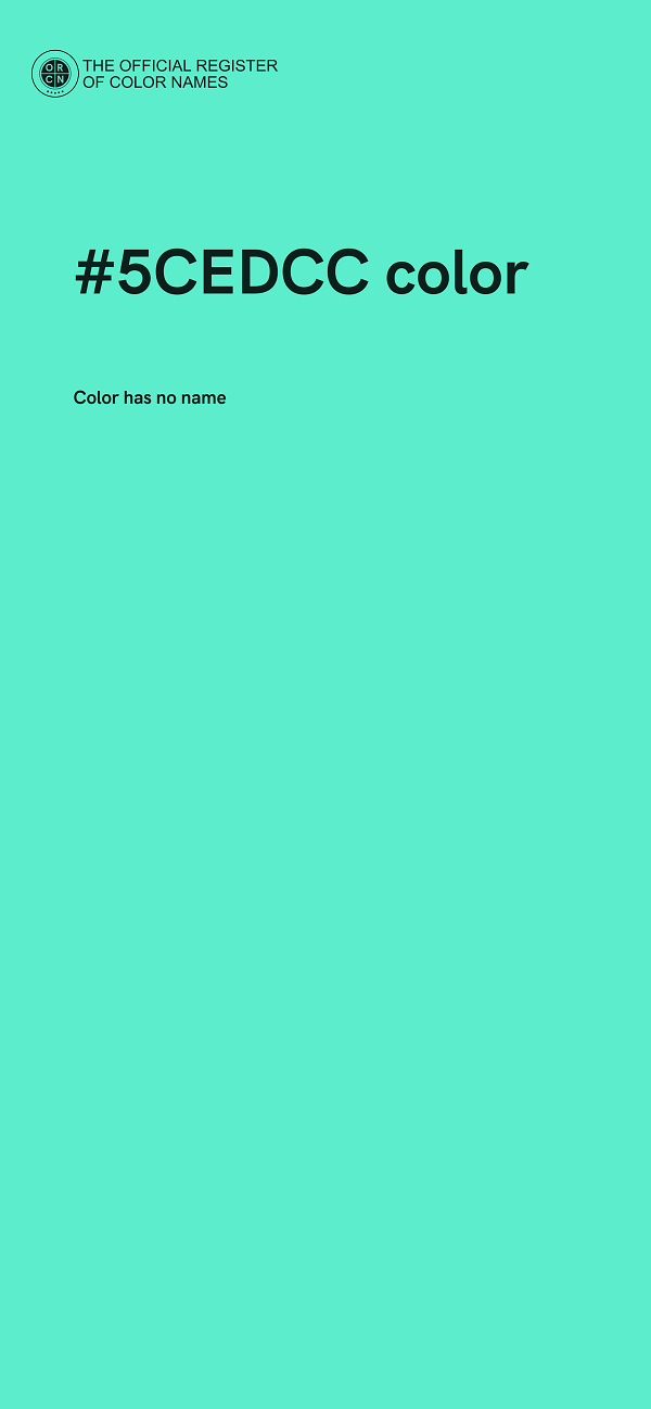 #5CEDCC color image
