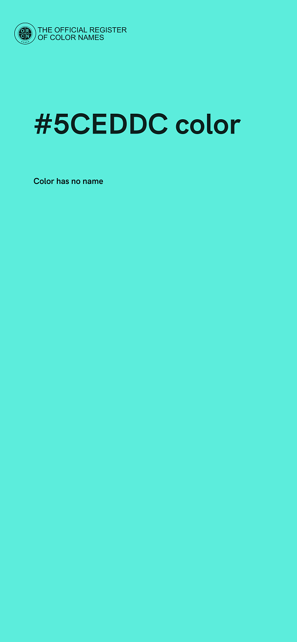 #5CEDDC color image