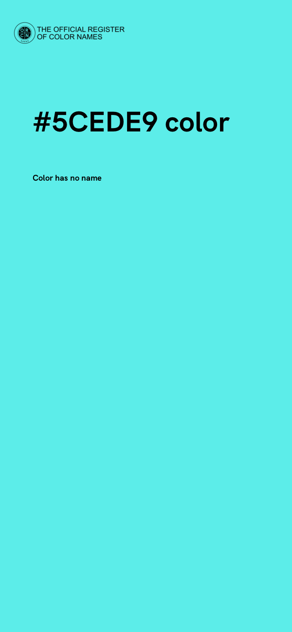 #5CEDE9 color image