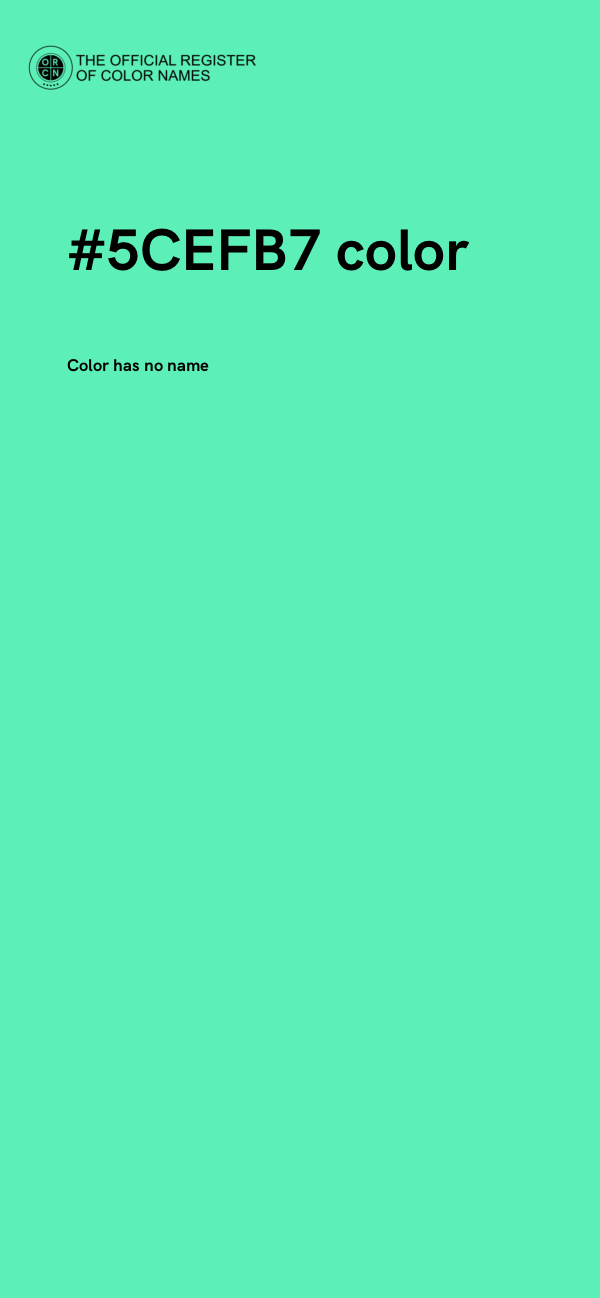 #5CEFB7 color image