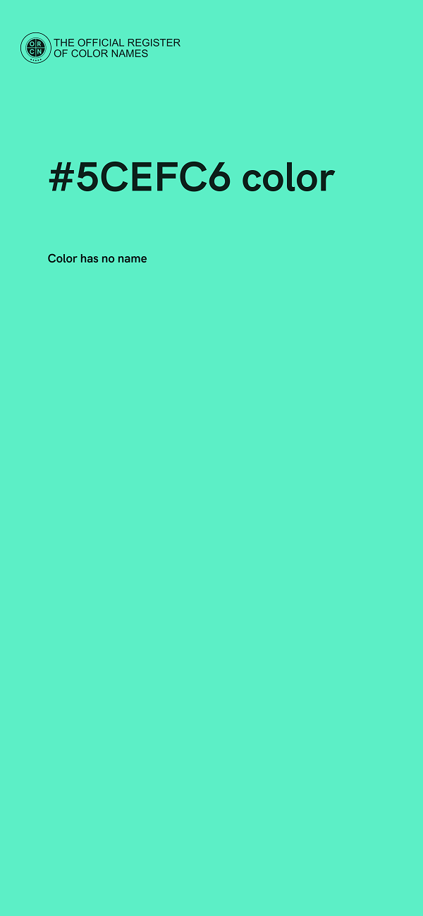 #5CEFC6 color image