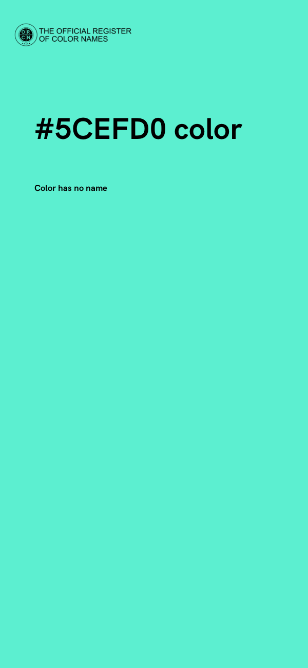 #5CEFD0 color image