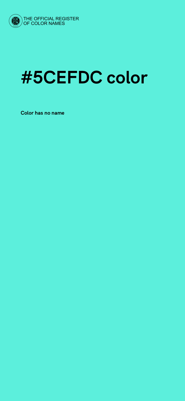#5CEFDC color image