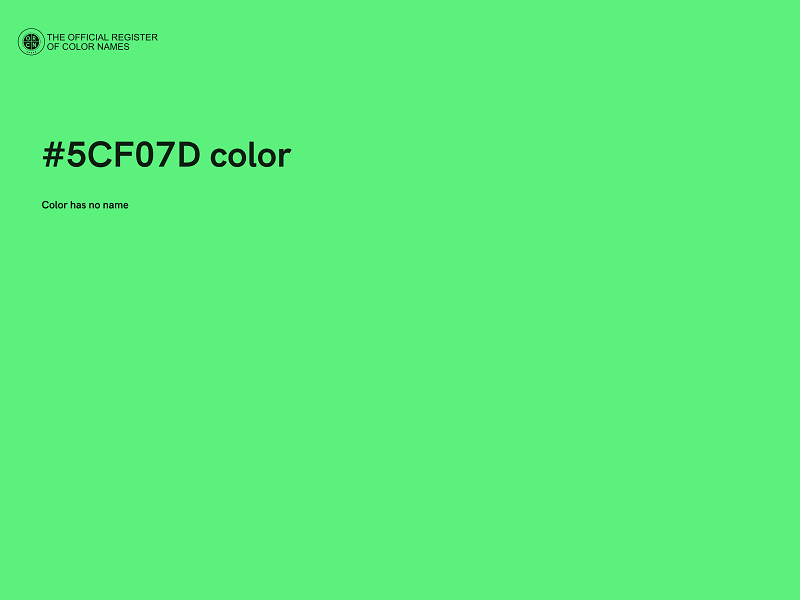 #5CF07D color image