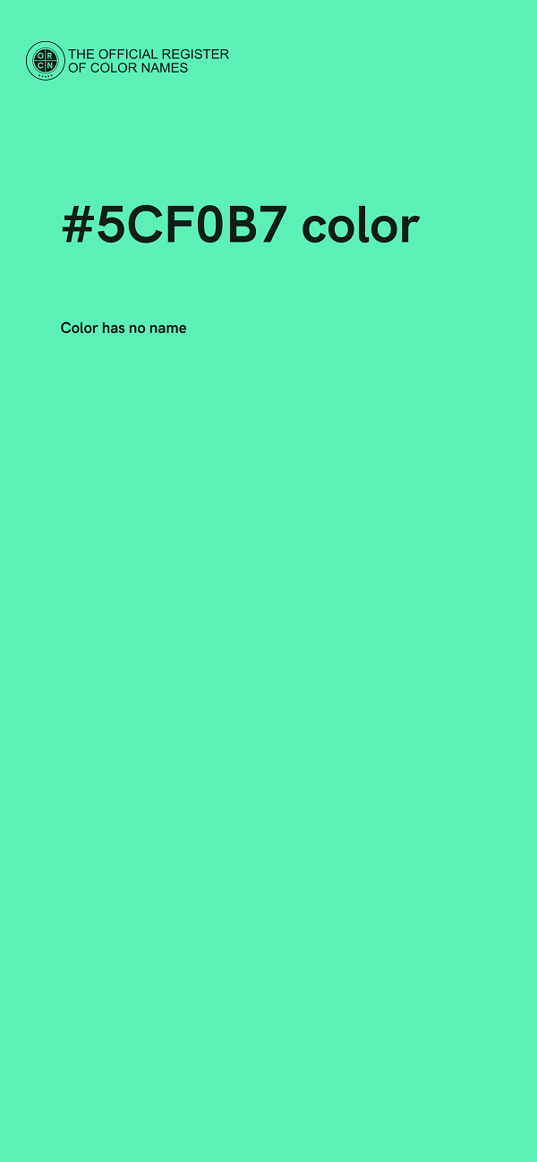 #5CF0B7 color image