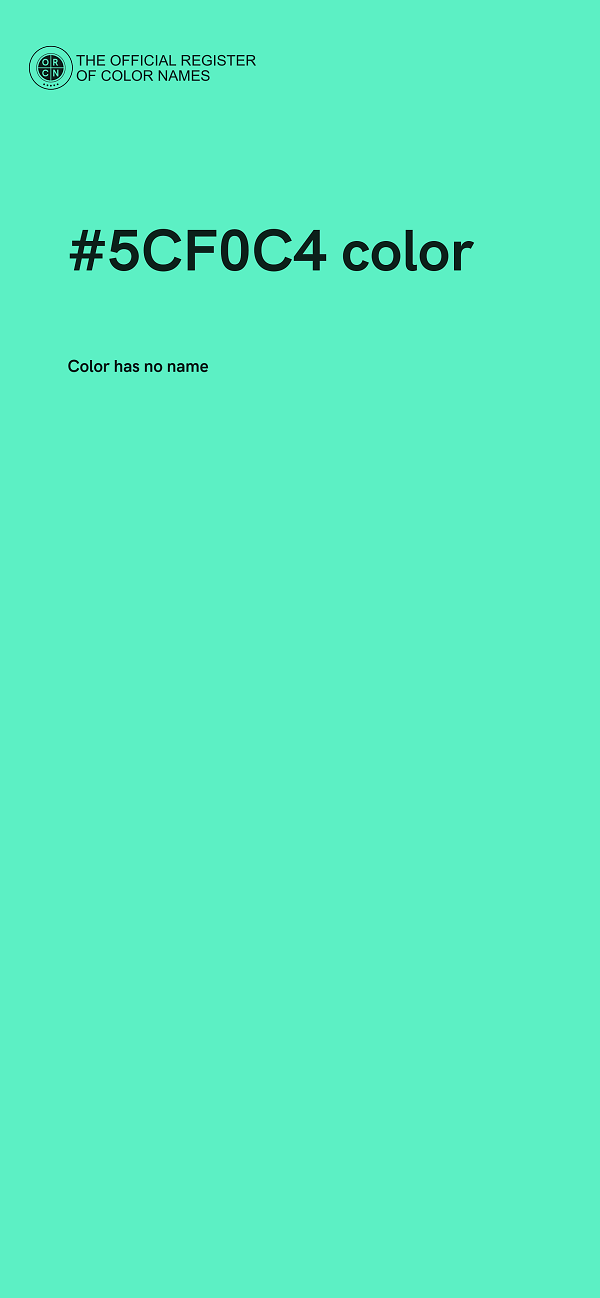 #5CF0C4 color image