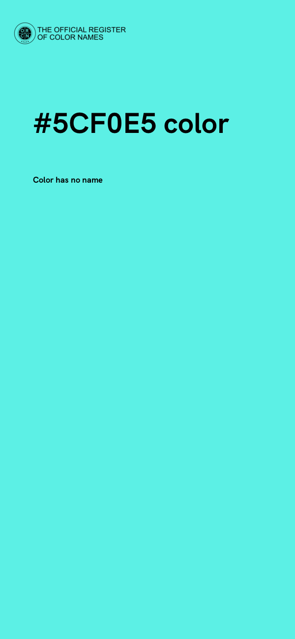 #5CF0E5 color image