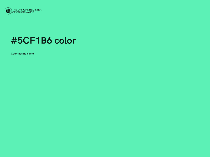 #5CF1B6 color image