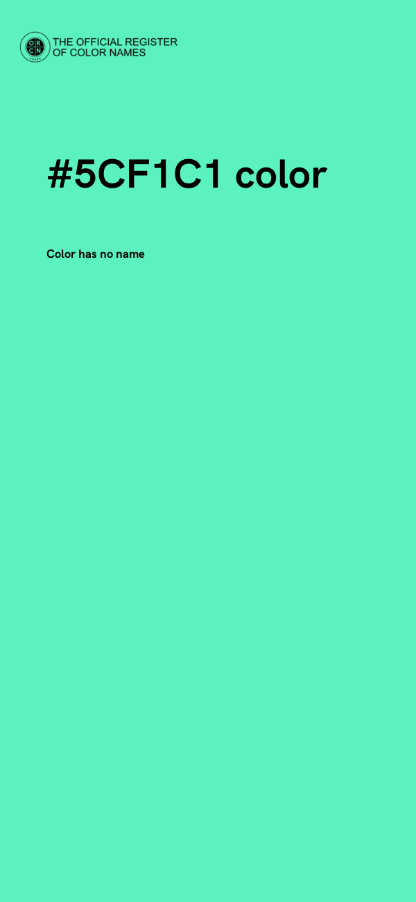 #5CF1C1 color image