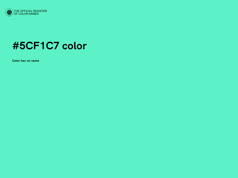 #5CF1C7 color image