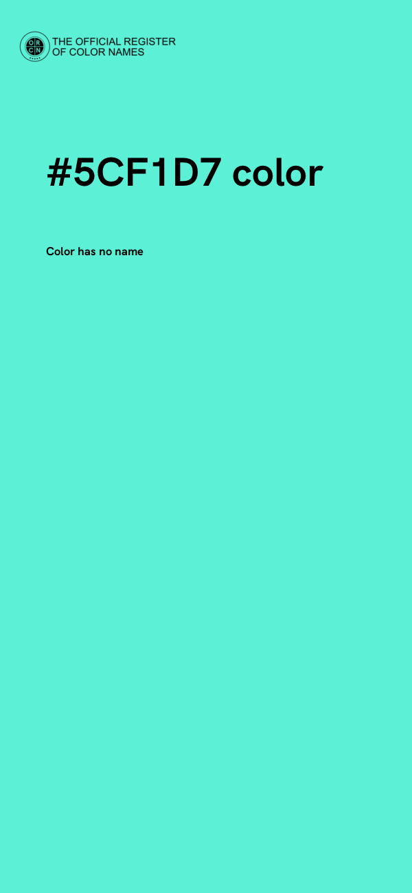 #5CF1D7 color image