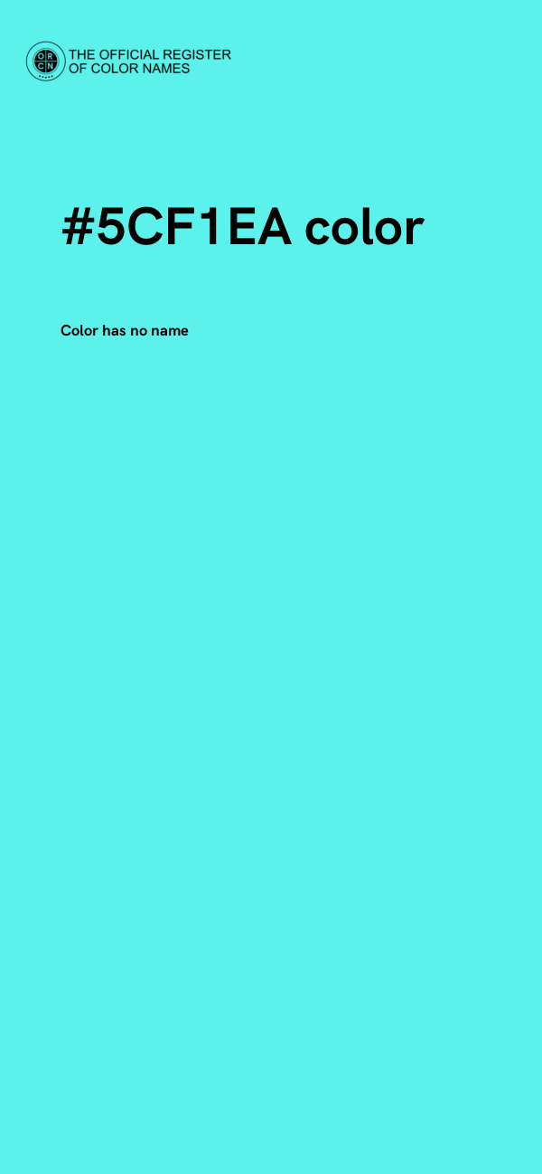 #5CF1EA color image