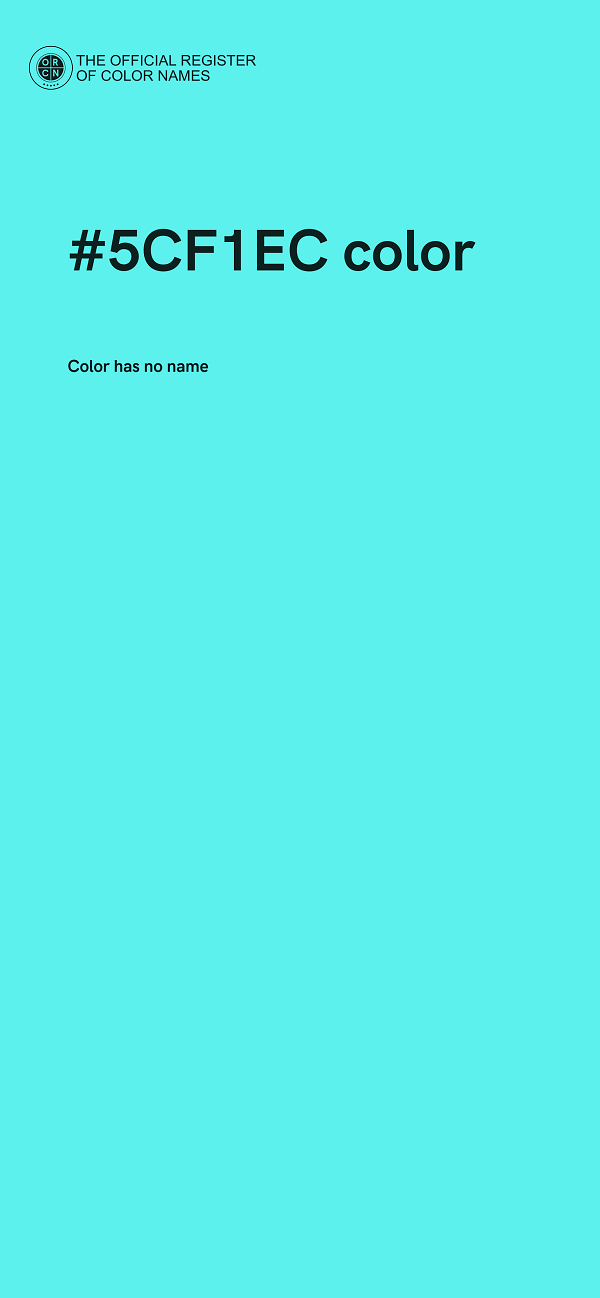 #5CF1EC color image