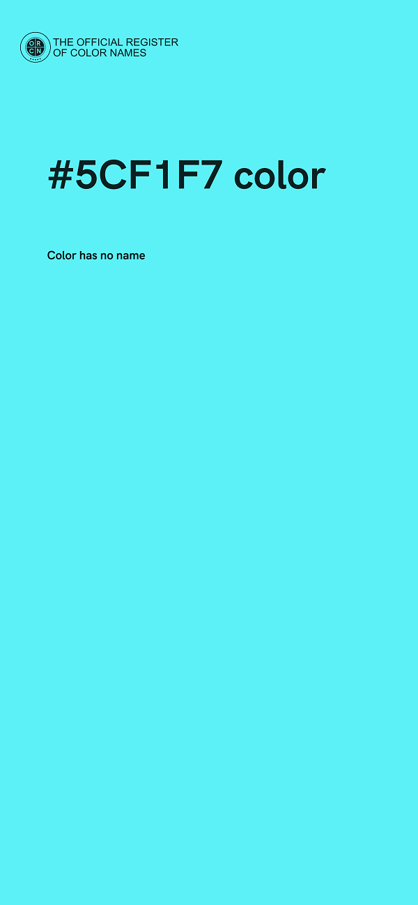 #5CF1F7 color image