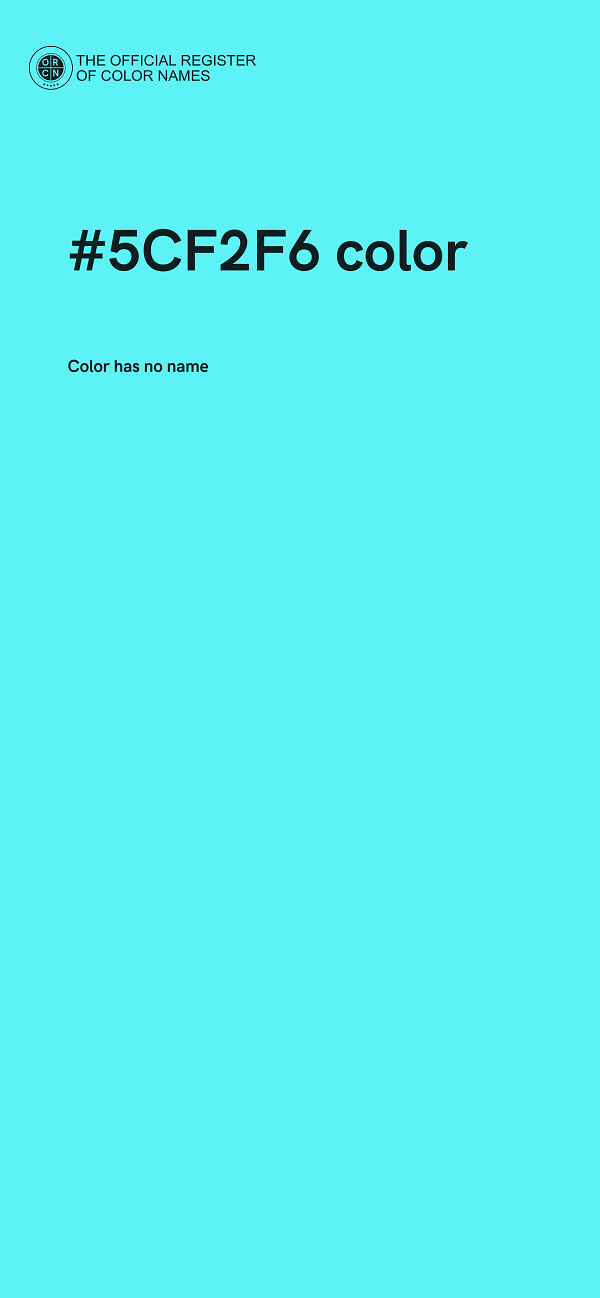 #5CF2F6 color image