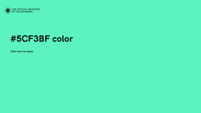#5CF3BF color image