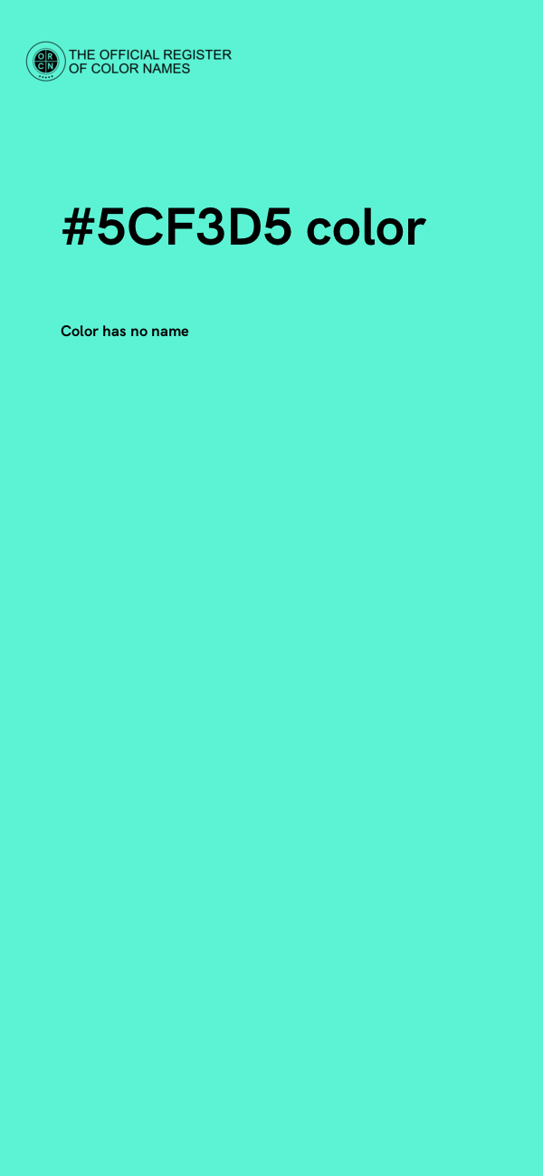 #5CF3D5 color image