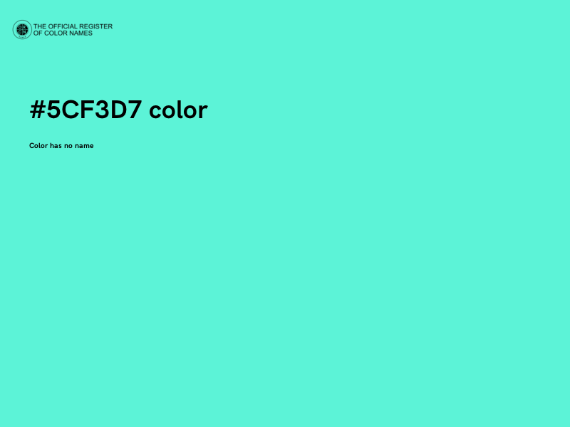 #5CF3D7 color image