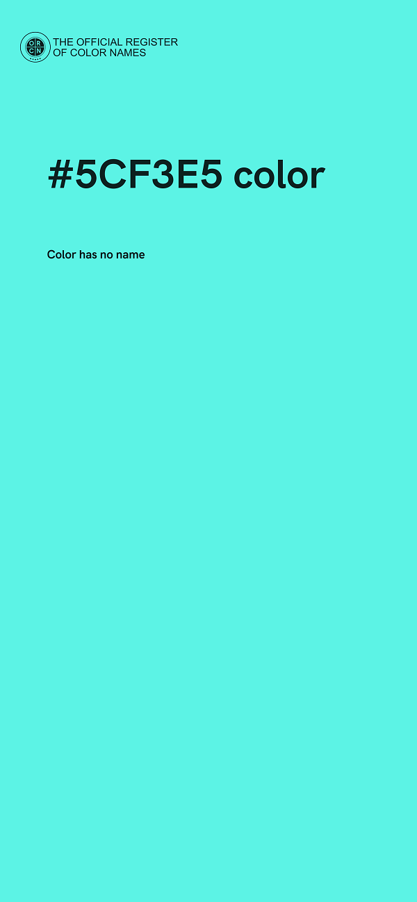 #5CF3E5 color image
