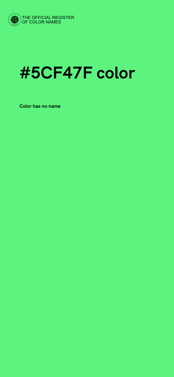 #5CF47F color image