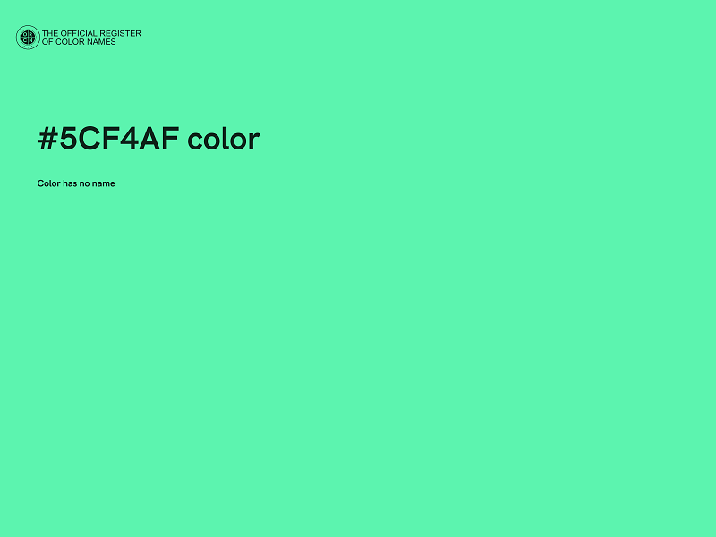 #5CF4AF color image